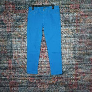 JCREW womens blue  distressed toothpick stretch skinny jeans 28x28 77088 EUC